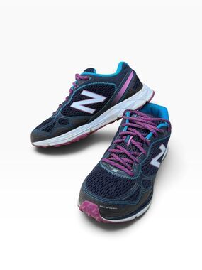 New Balance 910v2 Trail Running Shoes Navy Blue Pink Purple Womens Size 9.5 D